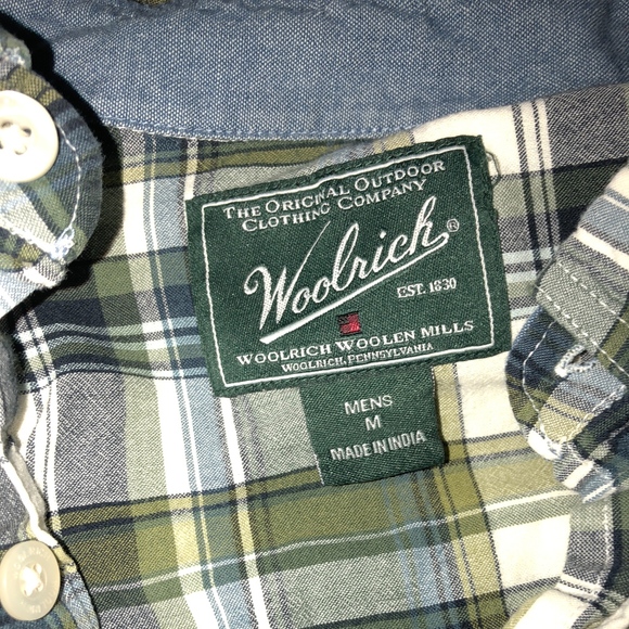 WOOLWICH GREEN PLAID BUTTON DOWN SHIRT - Picture 4 of 4